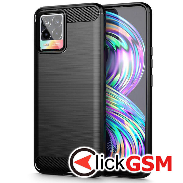 Techsuit - Carbon Silicone - Realme 8 4G / 8 Pro 4G - Black