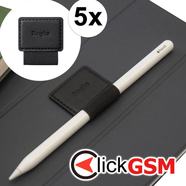 Ringke - Pen Holder (5 pack) - Ecological Leather, Textile, Elastic - Black