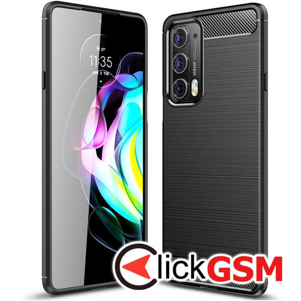 Techsuit - Carbon Silicone - Motorola Edge 20 5G - Black