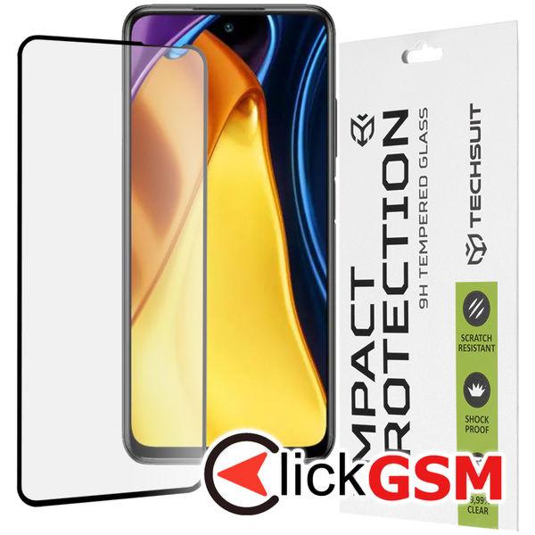 Techsuit - 111D Full Cover / Full Glue Glass - Xiaomi Redmi Note 10 5G / Poco M3 Pro 5G - Black
