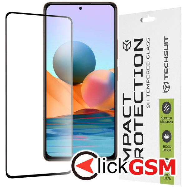 Techsuit - 111D Full Cover / Full Glue Glass - Xiaomi Redmi Note 10 Pro / Note 10 Pro Max - Black