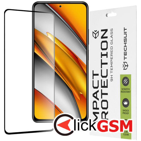 Techsuit - 111D Full Cover / Full Glue Glass - Xiaomi Mi 11i / Poco F3 - Black