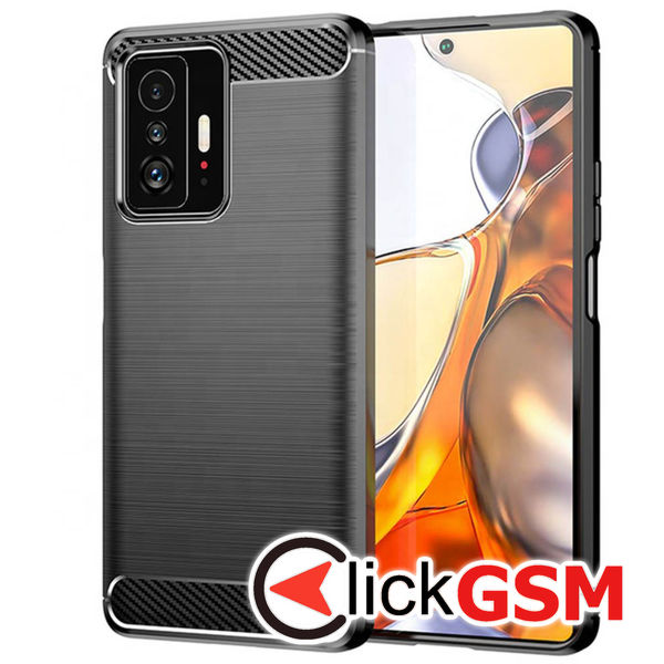 Techsuit - Carbon Silicone - Xiaomi 11T / 11T Pro - Black
