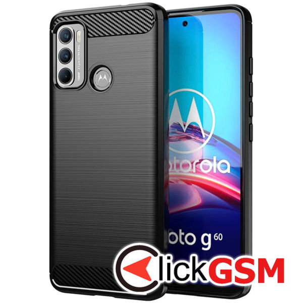 Techsuit - Carbon Silicone - Motorola Moto G60 - Black