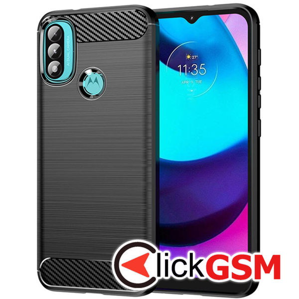 Techsuit - Carbon Silicone - Motorola Moto E20 / Moto E30 / Moto E40 - Black