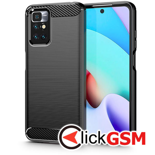 Techsuit - Carbon Silicone - Xiaomi Redmi 10 2021 / Redmi 10 2022 - Black