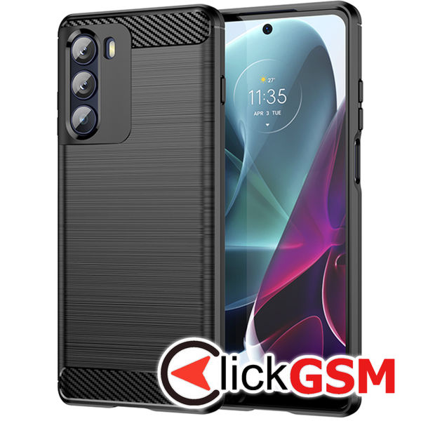 Techsuit - Carbon Silicone - Motorola Moto G200 5G / Edge S30 5G - Black