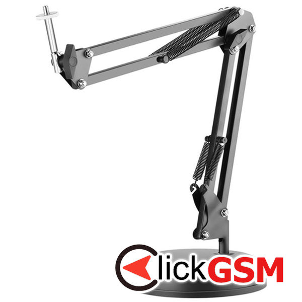 Techsuit - Desk Holder (GT6) - Adjustable Arm for Multipurpose Use with 1/4 Screw Compatibility - Black