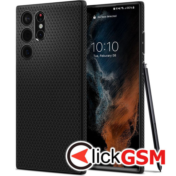 Spigen - Liquid Air - Samsung Galaxy S22 Ultra - Black