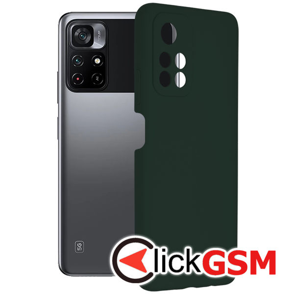 Techsuit - Soft Edge Silicone - Xiaomi Poco M4 Pro 5G - Dark Green