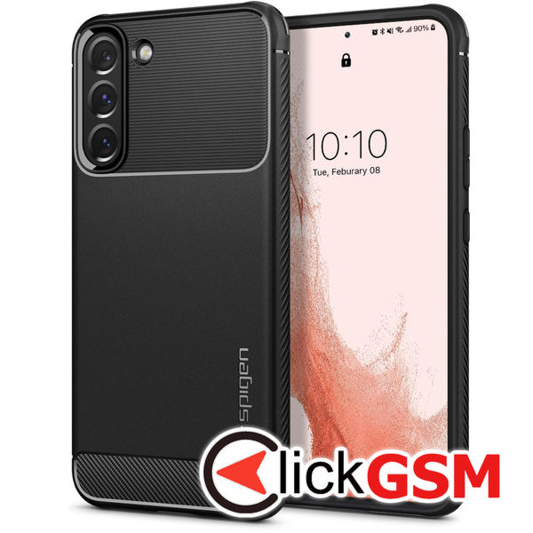 Spigen - Rugged Armor - Samsung Galaxy S22 - Black