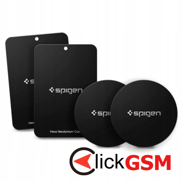 Spigen - (4 pack) Metal Plate (MP-4P) - with Matte Cover Paint - Black