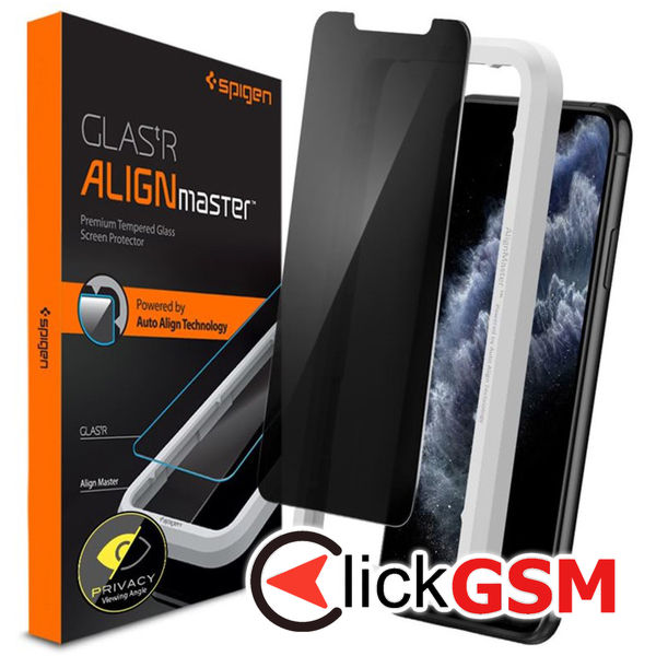 Spigen - Glas.tR Align Master - iPhone 11 / XR - Privacy