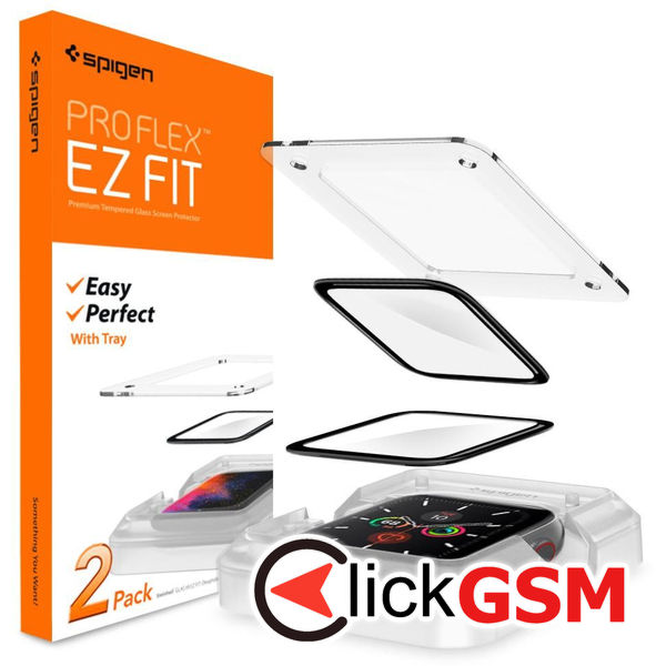 Spigen - ProFlex EZ Fit (2 pack) - Apple Watch 4 / 5 / 6 / SE / SE 2 (40mm) - Black