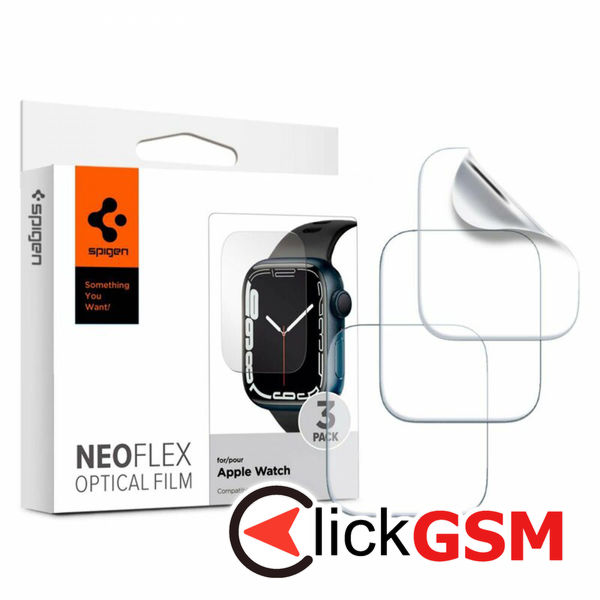 Spigen - Neo Flex (3 pack) - Apple Watch 4 / 5 / 6 / SE / SE 2 / 7 / 8 / 9 (40mm / 41mm) - Clear