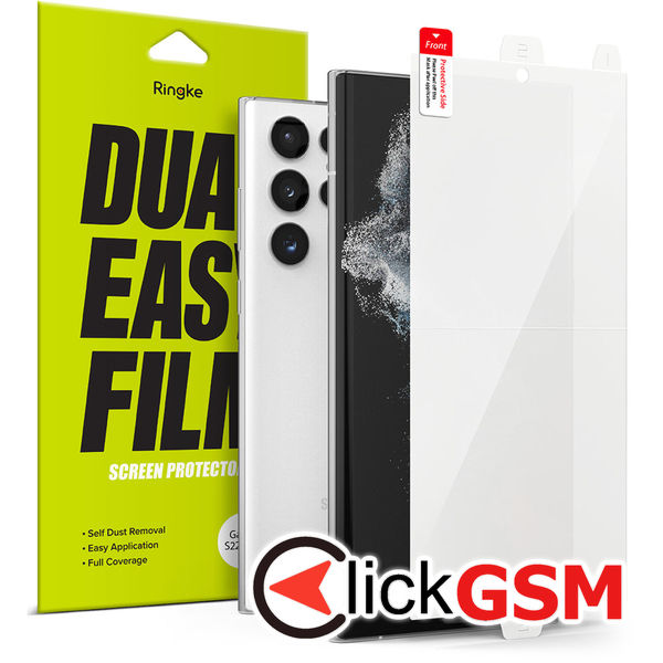 Ringke - Dual Easy Full (2 pack) - Samsung Galaxy S22 Ultra - Clear