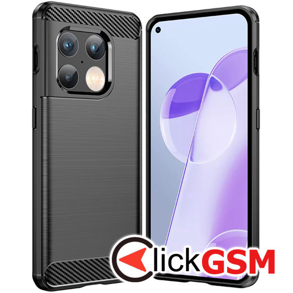 Techsuit - Carbon Silicone - OnePlus 10 Pro 5G - Black