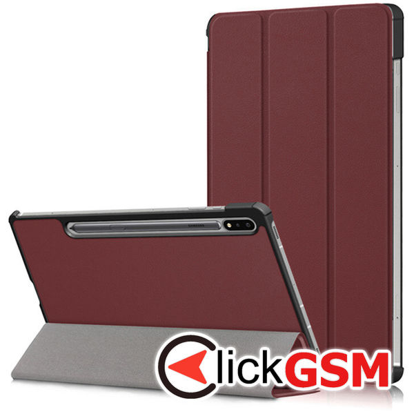 Techsuit - FoldPro - Samsung Galaxy Tab S7 Plus / S8 Plus / S7 FE - Burgundy