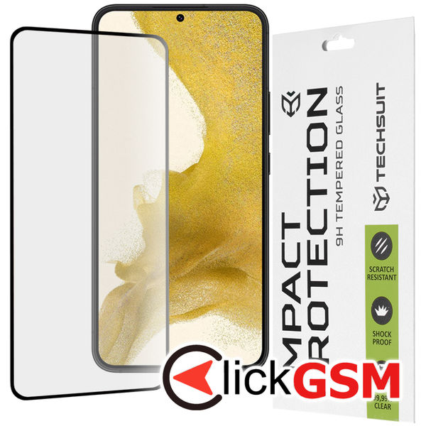 Techsuit - 111D Full Cover / Full Glue Glass - Samsung Galaxy S22 Plus 5G / S23 Plus - Black