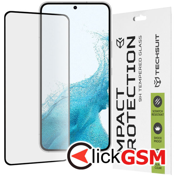 Techsuit - 111D Full Cover / Full Glue Glass - Samsung Galaxy S22 5G / S23 - Black