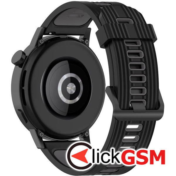 Techsuit - Watchband 20mm (W002) - Samsung Galaxy Watch 4/5/Active 2, Huawei Watch GT 3 (42mm)/GT 3 Pro (43mm) - Black