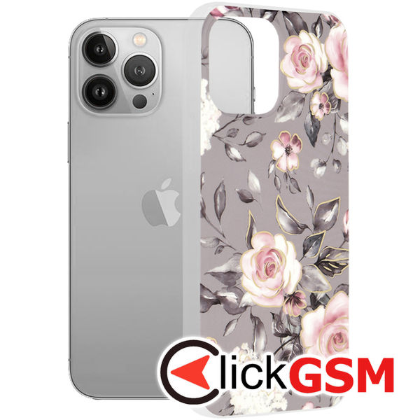 Techsuit - Marble Series - iPhone 13 Pro Max - Bloom of Ruth Gray
