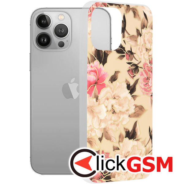 Techsuit - Marble Series - iPhone 13 Pro Max - Mary Berry Nude