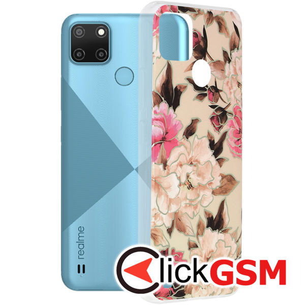 Techsuit - Marble Series - Realme C21Y / C25Y - Mary Berry Nude