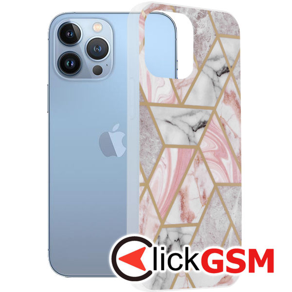 Techsuit - Marble Series - iPhone 13 Pro Max - Pink Hex