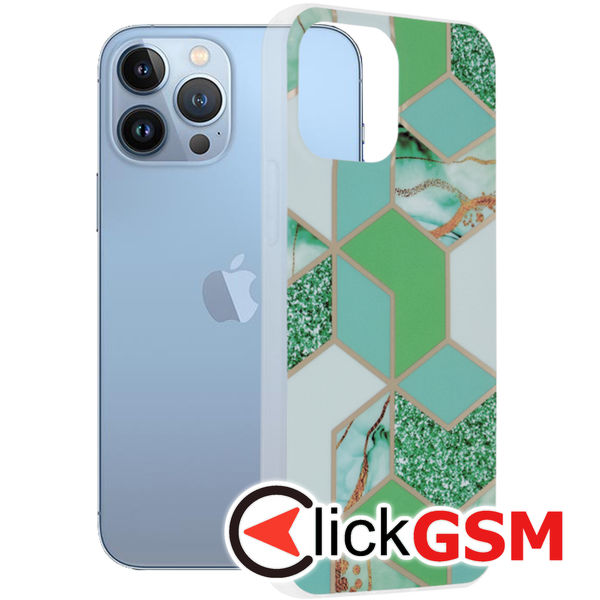 Techsuit - Marble Series - iPhone 13 Pro Max - Green Hex