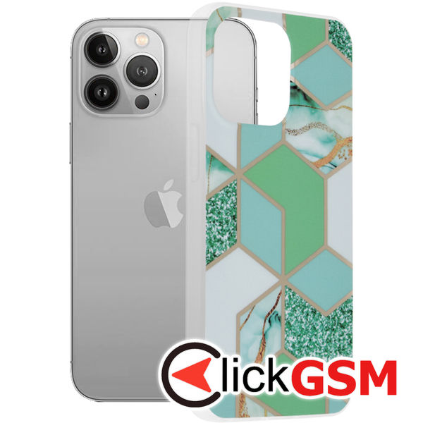 Techsuit - Marble Series - iPhone 13 Pro - Green Hex
