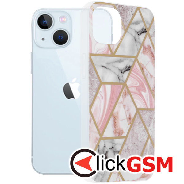 Techsuit - Marble Series - iPhone 13 - Pink Hex