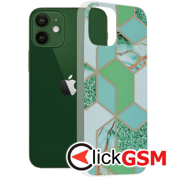 Techsuit - Marble Series - iPhone 12 / 12 Pro - Green Hex