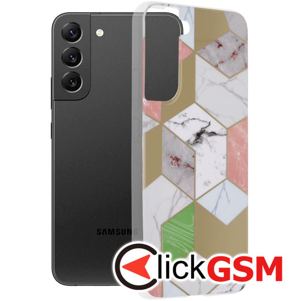 Techsuit - Marble Series - Samsung Galaxy S22 Plus - Purple Hex