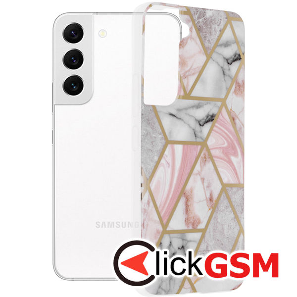 Techsuit - Marble Series - Samsung Galaxy S22 - Pink Hex