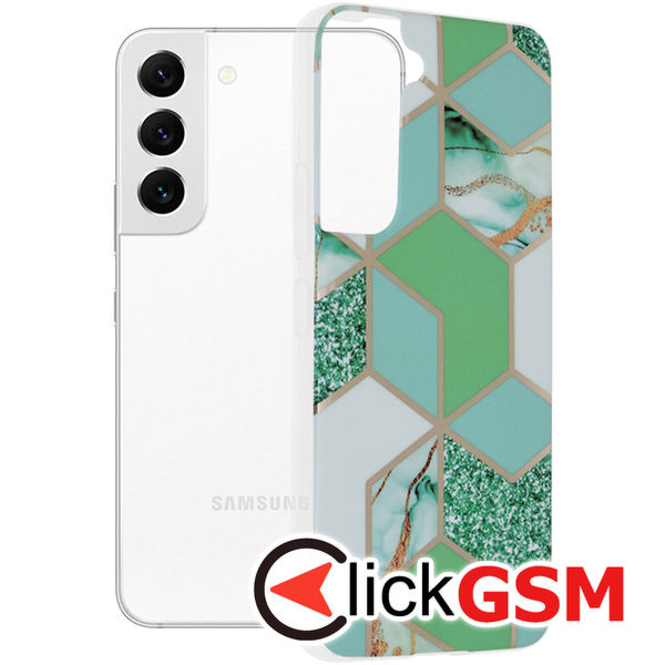 Techsuit - Marble Series - Samsung Galaxy S22 - Green Hex
