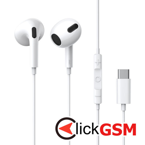 Baseus - Stereo Earphones Encok C17 (NGCR010002) - with Wire, Type-C, Microphone, 1.1m - White
