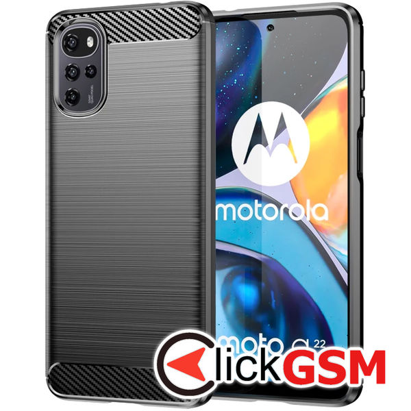 Techsuit - Carbon Silicone - Motorola Moto G22 - Black