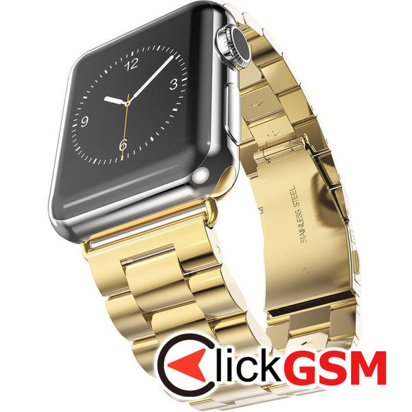 Techsuit - Watchband (W036) - Apple Watch 1/2/3/4/5/6/7/8/9/SE/SE 2/Ultra/Ultra 2 (42/44/45/49mm) - Gold