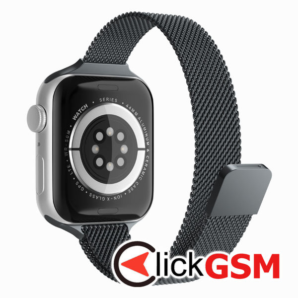 Techsuit - Watchband (W034) - Apple Watch 1/2/3/4/5/6/7/8/9/SE/SE 2/Ultra/Ultra 2 (42/44/45/49mm) - Black