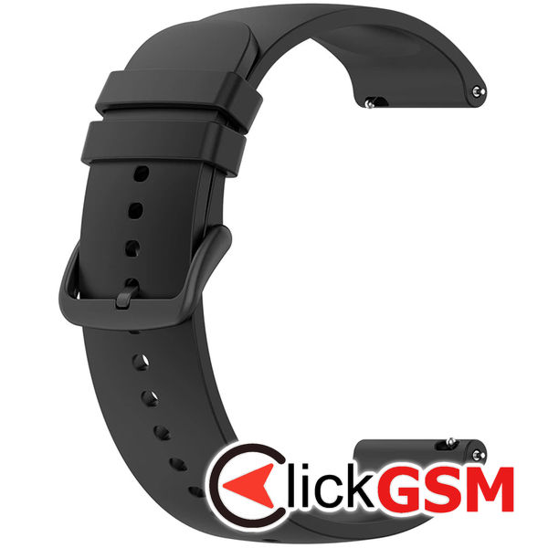Techsuit - Watchband 20mm (W001) - Samsung Galaxy Watch 4/5/Active 2, Huawei Watch GT 3 (42mm)/GT 3 Pro (43mm) - Black