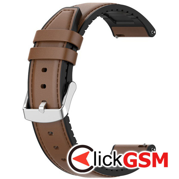 Techsuit - Watchband 20mm (W007) - Samsung Galaxy Watch 4/5/Active 2, Huawei Watch GT 3 (42mm)/GT 3 Pro (43mm) - Brown