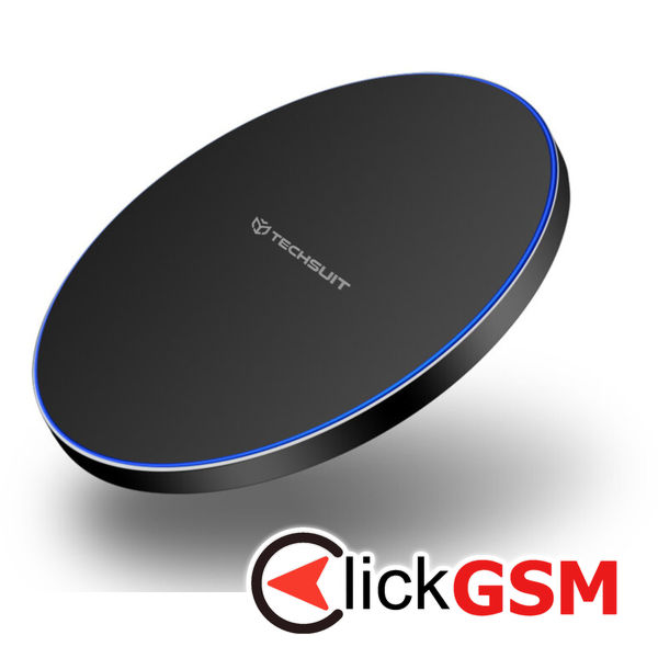 Techsuit - Wireless Charger Premium (CHWR002) - RGB Colors, 10W - Black