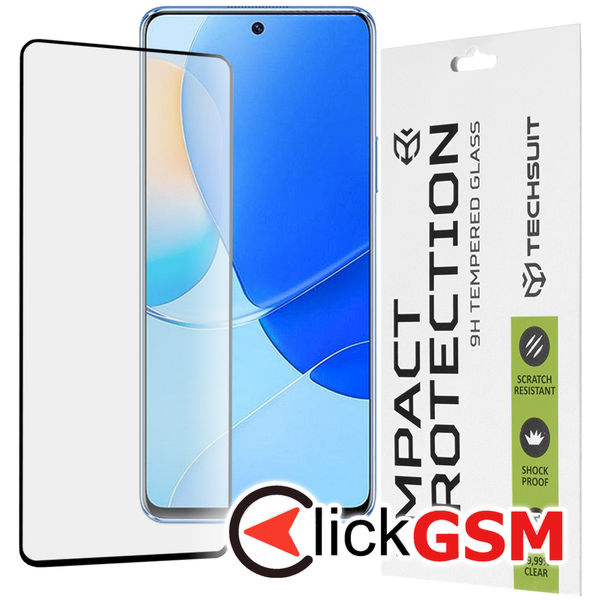 Techsuit - 111D Full Cover / Full Glue Glass - Huawei nova 9 SE - Black