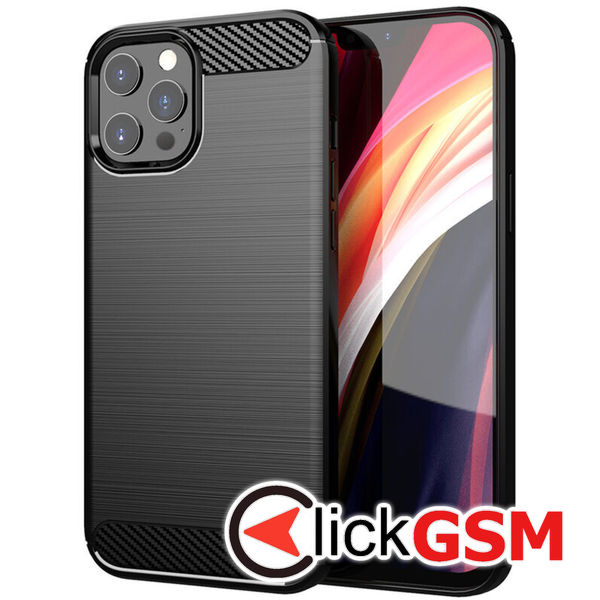 Techsuit - Carbon Silicone - iPhone 14 Pro - Black