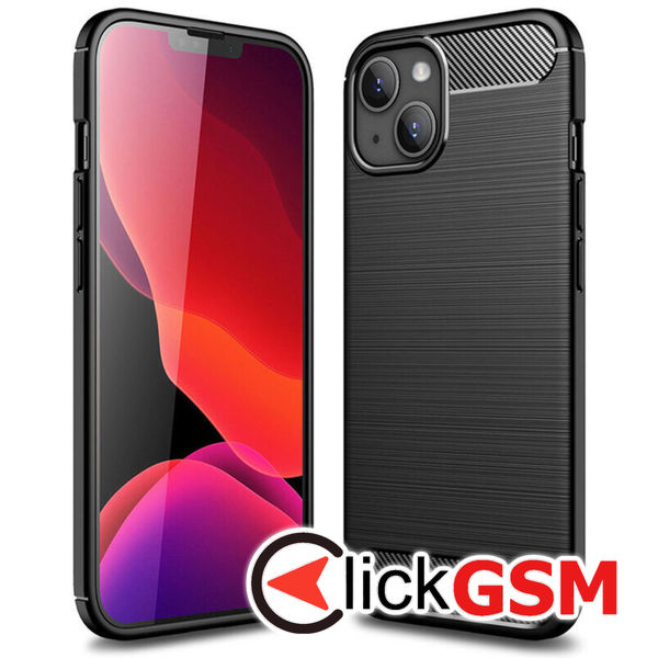 Techsuit - Carbon Silicone - iPhone 14 - Black