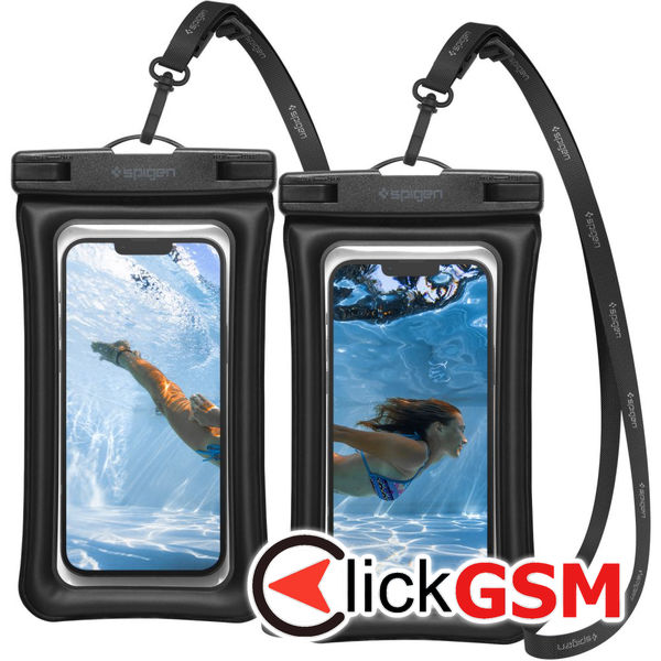 Spigen - (2 pack) Waterproof Case (A610) - IPX8, for Phone, max 6.9" - Black