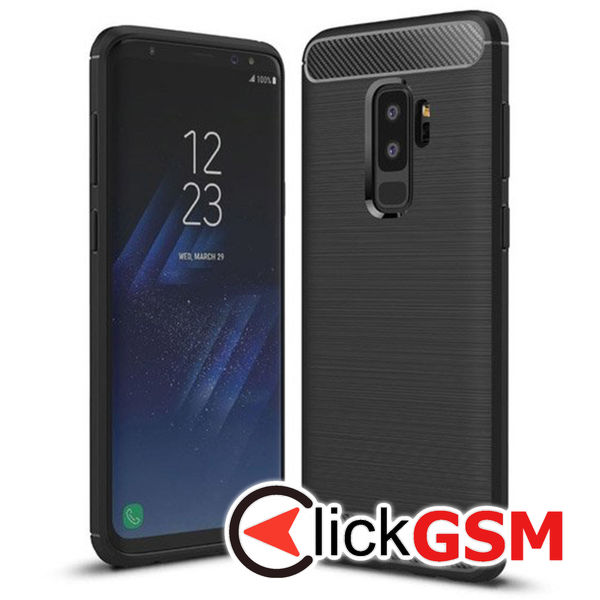 Techsuit - Carbon Silicone - Samsung Galaxy S9 Plus - Black