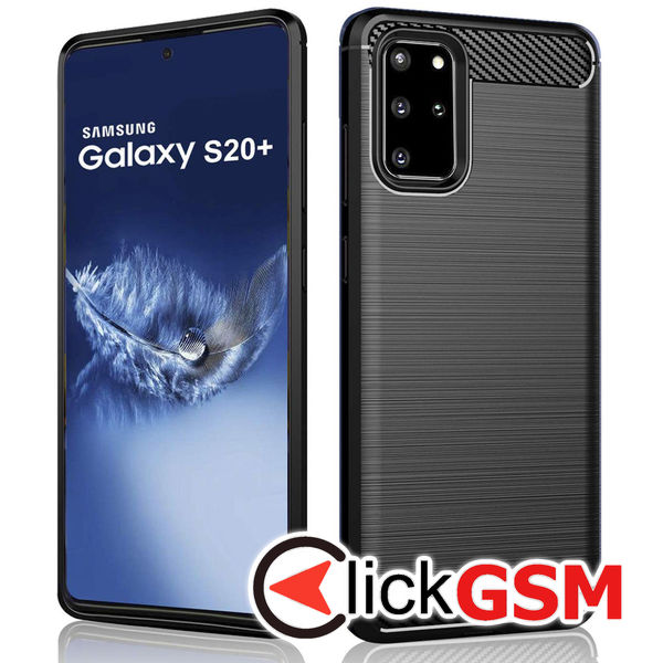 Techsuit - Carbon Silicone - Samsung Galaxy S20 Plus 4G / S20 Plus 5G - Black
