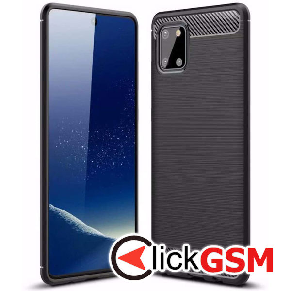 Techsuit - Carbon Silicone - Samsung Galaxy Note 10 Lite - Black